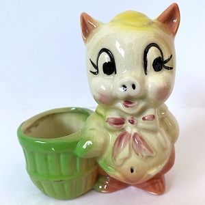 Shawnee Pottery Porky Pig Planter #3 Anthropomorphic Pig Boy MCM Vintage